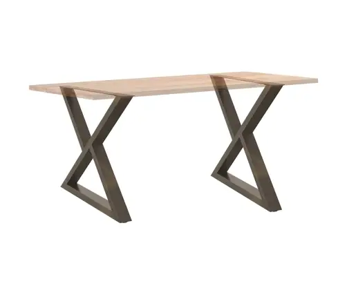 Ēdamgalda Kājas, 2 Gab., Dabīgs Tērauds, 90X(72-73,3) Cm, Tērauds Vidaxl