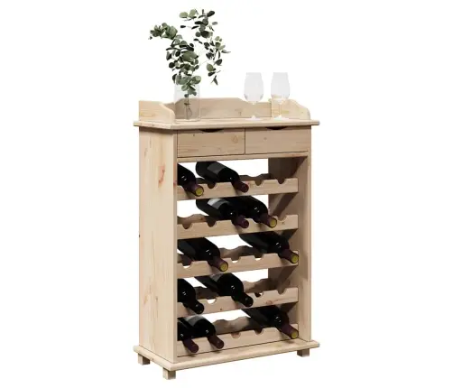 Vīna Plaukts 90X60X30 Cm Cietā Priede Vidaxl