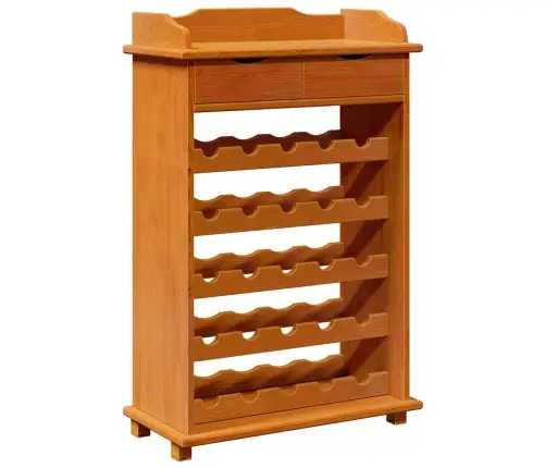 Vīna Statīvs 90X60X30 Cm Cietais Koks Priede Vidaxl