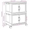 Glabāšanas Kaste Ar Riteņiem 2 Līmeņu, 28 L, 48,5X29,5X59,5 Cm Vidaxl