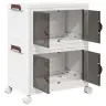 Glabāšanas Kaste Ar Riteņiem 2 Līmeņu, 28 L, 48,5X29,5X59,5 Cm Vidaxl
