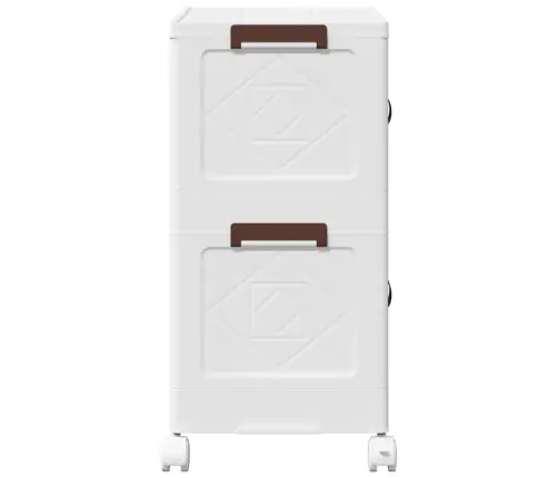 Glabāšanas Kaste Ar Riteņiem 2 Līmeņu, 28 L, 48,5X29,5X59,5 Cm Vidaxl