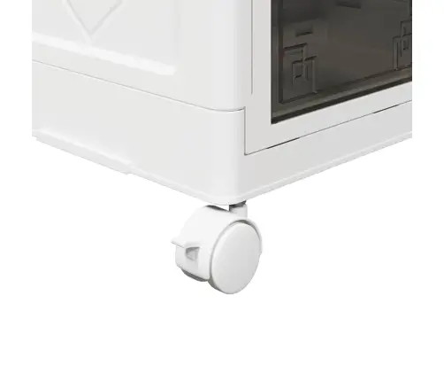 Glabāšanas Kaste Ar Riteņiem 2 Līmeņu, 28 L, 48,5X29,5X59,5 Cm Vidaxl