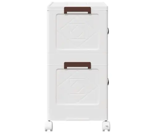 Saliekama Glabāšanas Kaste Ar Riteņiem 2 Līmeņu 75 L 64X40X76Cm Vidaxl