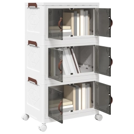 Glabāšanas Kaste Ar Riteņiem 3 Līmeņu, 28 L, 48,5X29,5X86 Cm Vidaxl