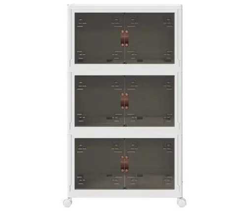 Glabāšanas Kaste Ar Riteņiem 3 Līmeņu, 75 L, 64X39,5X110,5 Cm Vidaxl
