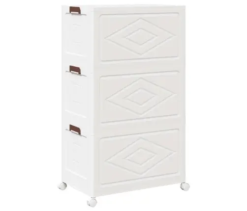 Glabāšanas Kaste Ar Riteņiem 3 Līmeņu, 75 L, 64X39,5X110,5 Cm Vidaxl