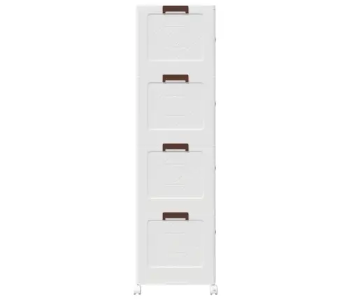 Glabāšanas Kaste Ar Riteņiem 4 Līmeņu, 75 L, 64X40X141,5 Cm Vidaxl