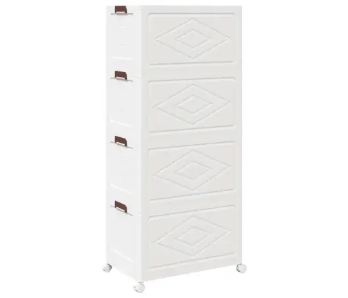 Glabāšanas Kaste Ar Riteņiem 4 Līmeņu, 75 L, 64X40X141,5 Cm Vidaxl