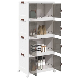 Glabāšanas Kaste Ar Riteņiem 4 Līmeņu, 75 L, 64X40X141,5 Cm Vidaxl