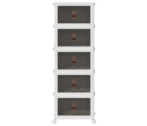 Glabāšanas Kaste Ar Riteņiem 5 Līmeņu, 28 L, 48,5X29,5X139 Cm Vidaxl