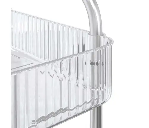 Uzglabāšanas Ratiņi 2 Līmeņu Caurspīdīgi 37X28X43,5 Cm Akrils Vidaxl