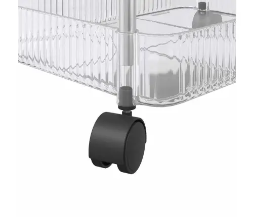 Uzglabāšanas Ratiņi 2 Līmeņu Caurspīdīgi 37X28X43,5 Cm Akrils Vidaxl