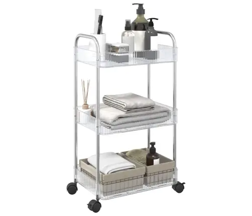 Hoiukäru 3-Korruseline Läbipaistev 37X28X68 Cm Akrüül