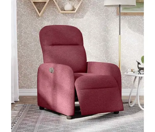 Elektrisks Atpūtas Krēsls, Atgāžams, Vīnsarkans Audums Vidaxl