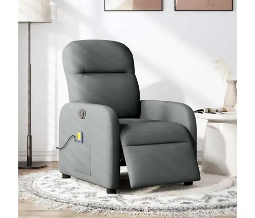 Elektrisks Masāžas Krēsls, Atgāžams, Tumši Pelēks Audums Vidaxl Elektrisks Masāžas Krēsls, Atgāžams, Tumši Pelēks Audums Vidaxl