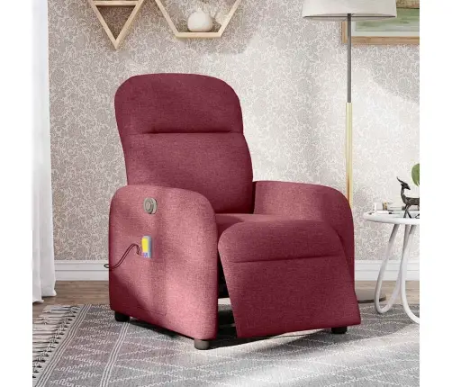 Elektrisks Masāžas Krēsls, Atgāžams, Vīnsarkans Audums Vidaxl Elektrisks Masāžas Krēsls, Atgāžams, Vīnsarkans Audums Vidaxl