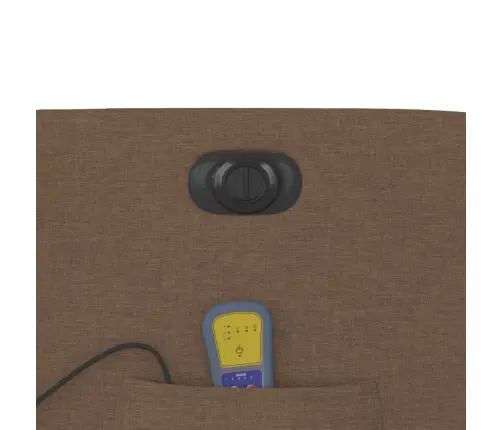 Elektrinis Atlošiamas Masažinis Krėslas, Rudas, Audinys