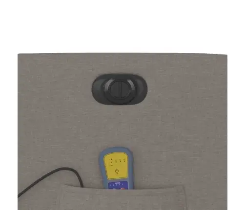 Elektrisks Masāžas Krēsls, Atgāžams, Pelēkbrūns Audums Vidaxl