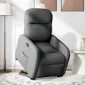 Atpūtas Krēsls, Paceļams, Atgāžams, Tumši Pelēks Audums Vidaxl