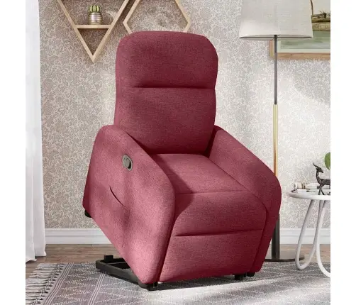 Püsti Tõusmist Toetav Tugitool, Veinipunane, Kangas