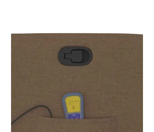 Masāžas Krēsls, Paceļams, Atgāžams, Brūns Audums Vidaxl