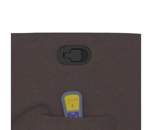 Püsti Tõusmist Toetav Massaažitool, Tumepruun, Kangas