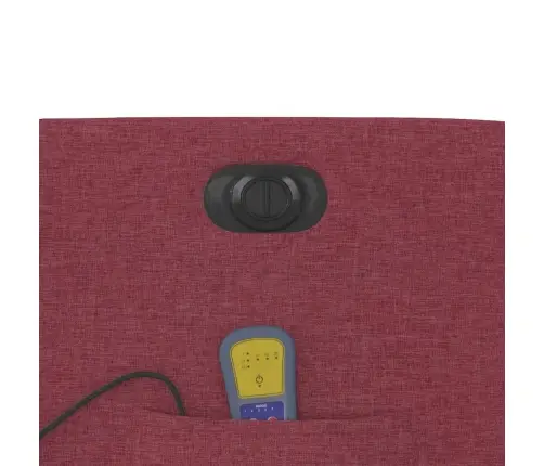 Elektrisks Masāžas Krēsls, Paceļams/Atgāžams, Vīnsarkans Audums Vidaxl