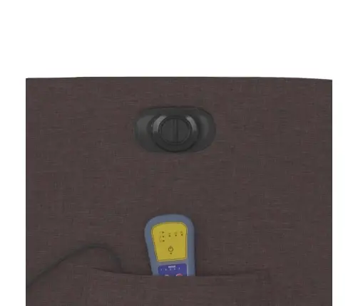 Elektrisks Masāžas Krēsls, Paceļams, Atgāžams, Brūns Audums Vidaxl