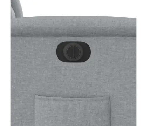 Elektrisks Atpūtas Krēsls, Atgāžams, Gaiši Pelēks Audums Vidaxl