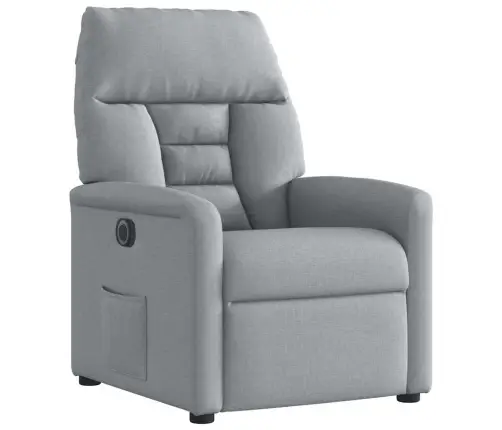Elektrisks Atpūtas Krēsls, Atgāžams, Gaiši Pelēks Audums Vidaxl