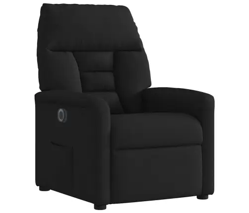 Elektrisks Atpūtas Krēsls, Atgāžams, Melns Audums Vidaxl