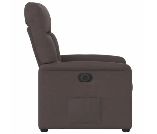 Elektrisks Atpūtas Krēsls, Atgāžams, Tumši Brūns Audums Vidaxl