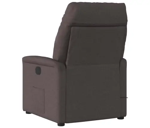 Elektrisks Atpūtas Krēsls, Atgāžams, Tumši Brūns Audums Vidaxl