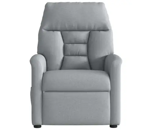 Elektrisks Masāžas Krēsls, Atgāžams, Gaiši Pelēks Audums Vidaxl