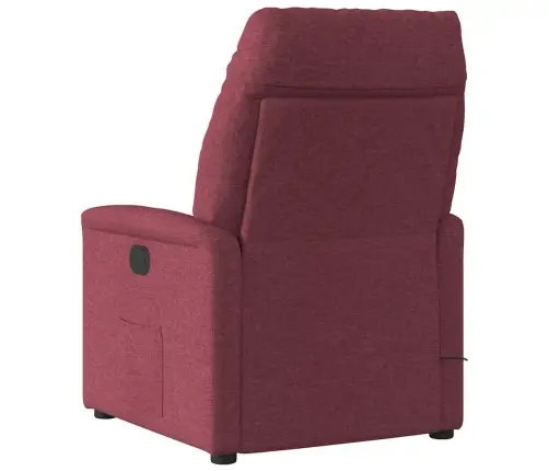 Elektrisks Masāžas Krēsls, Atgāžams, Vīnsarkans Audums Vidaxl
