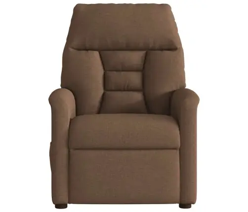 Elektrisks Masāžas Krēsls, Atgāžams, Brūns Audums Vidaxl