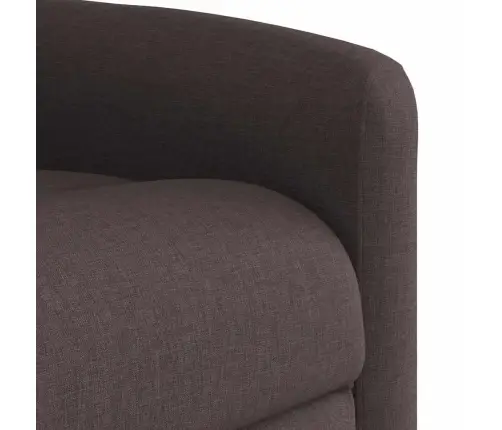 Elektrisks Masāžas Krēsls, Atgāžams, Tumši Brūns Audums Vidaxl