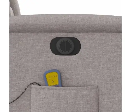 Elektrisks Masāžas Krēsls, Atgāžams, Pelēkbrūns Audums Vidaxl