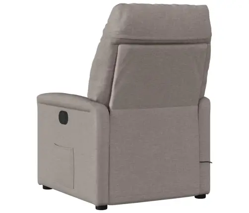 Elektrisks Masāžas Krēsls, Atgāžams, Pelēkbrūns Audums Vidaxl