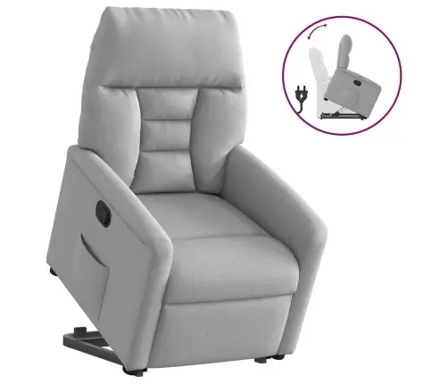 Atsistojantis Atlošiamas Krėslas, Pilkos Spalvos, Audinys