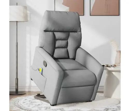 Püsti Tõusmist Toetav Massaažitool, Helehall, Kangas