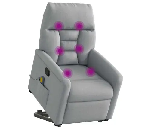 Püsti Tõusmist Toetav Massaažitool, Helehall, Kangas