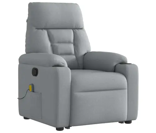 Püsti Tõusmist Toetav Massaažitool, Helehall, Kangas