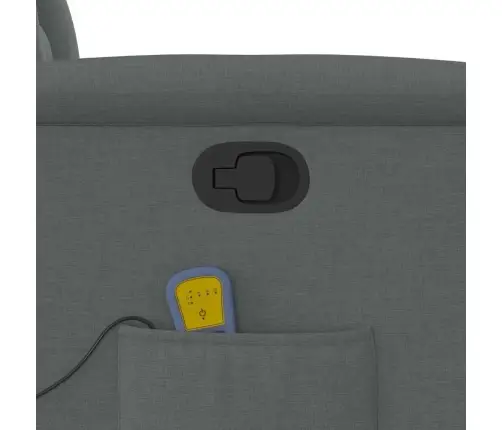 Masāžas Krēsls, Paceļams, Atgāžams, Tumši Pelēks Audums Vidaxl