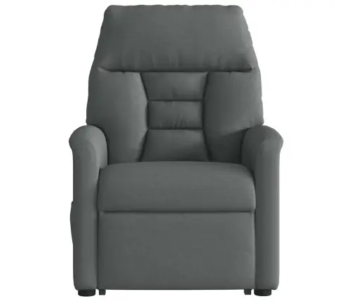 Masāžas Krēsls, Paceļams, Atgāžams, Tumši Pelēks Audums Vidaxl