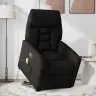 Masāžas Krēsls, Paceļams, Atgāžams, Melns Audums Vidaxl