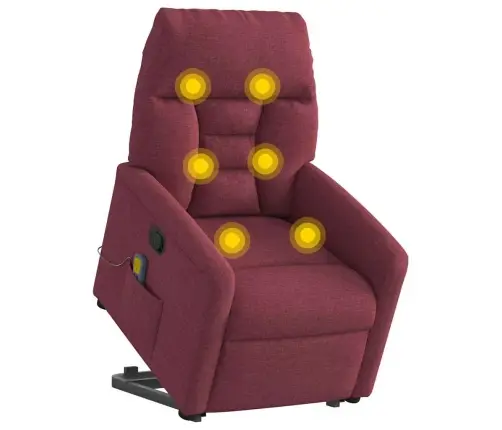 Masāžas Krēsls, Paceļams, Atgāžams, Vīnsarkans Audums Vidaxl Masāžas Krēsls, Paceļams, Atgāžams, Vīnsarkans Audums Vidaxl