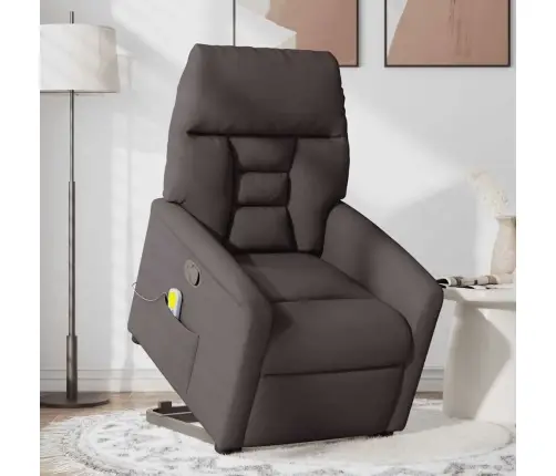 Masāžas Krēsls, Paceļams, Atgāžams, Tumši Brūns Audums Vidaxl Masāžas Krēsls, Paceļams, Atgāžams, Tumši Brūns Audums Vidaxl