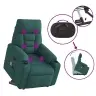 Masāžas Krēsls, Paceļams, Atgāžams, Tumši Zaļš Audums Vidaxl